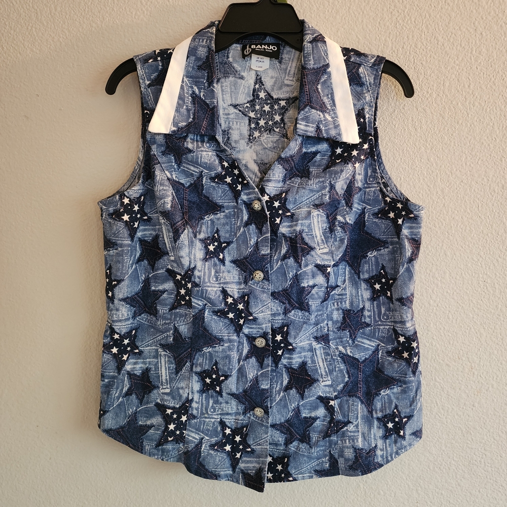 Vintage Banjo Vest Xl Super Unique And Beautiful